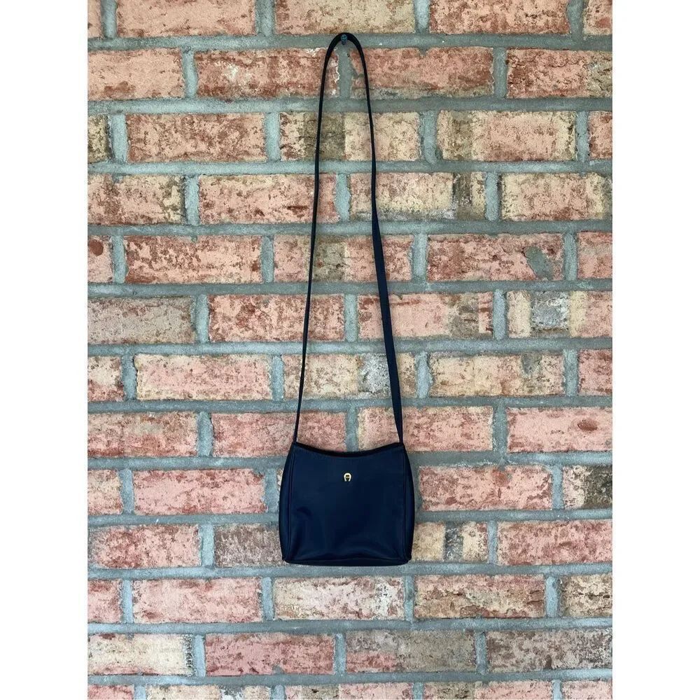 Etienne Aigner Womens Black Nylon Crossbody Bag